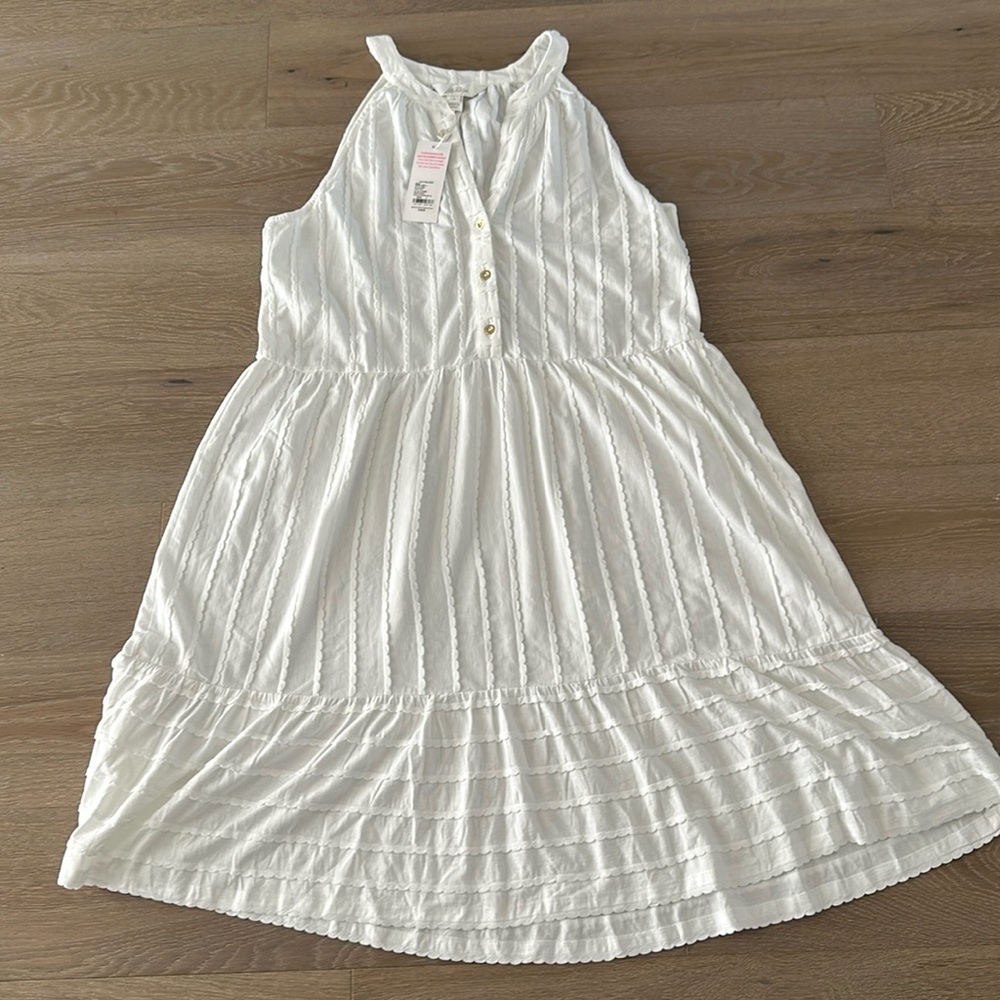 Lilly Pulitzer Lennox White Scallop Knit Dress